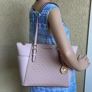 MICHAEL KORS Charlotte Large Top Zip Tote Ballet
